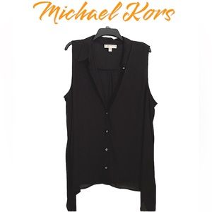 ✨ Michael Kors SLEEVLESS Handkerchief Hem top Size 2X in Black